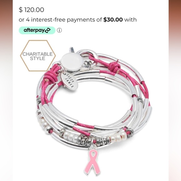 Freshwater Pearl Amelia Breast Cancer Awareness Wrap - Picture 5 of 6